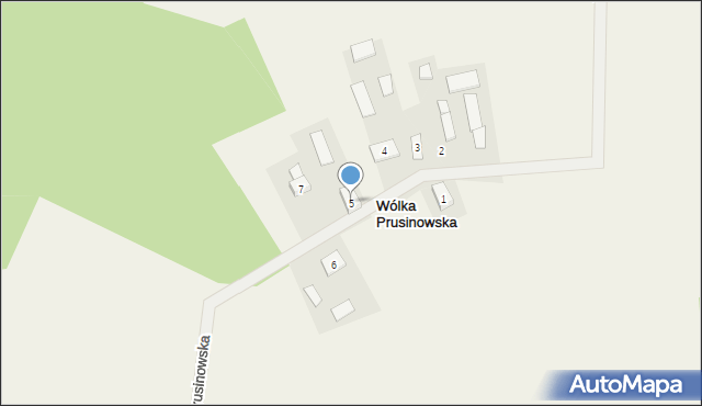 Wólka Prusinowska, Wólka Prusinowska, 5, mapa Wólka Prusinowska