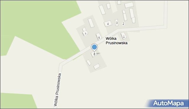 Wólka Prusinowska, Wólka Prusinowska, 6, mapa Wólka Prusinowska