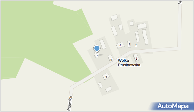Wólka Prusinowska, Wólka Prusinowska, 7, mapa Wólka Prusinowska