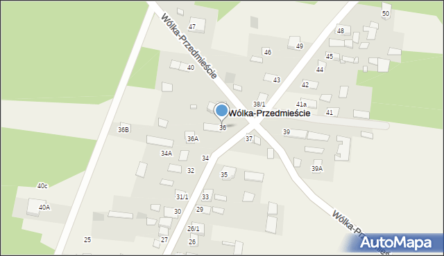 Wólka-Przedmieście, Wólka-Przedmieście, 36, mapa Wólka-Przedmieście