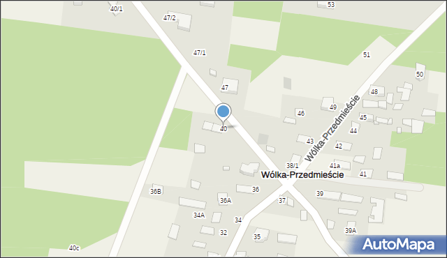 Wólka-Przedmieście, Wólka-Przedmieście, 40, mapa Wólka-Przedmieście