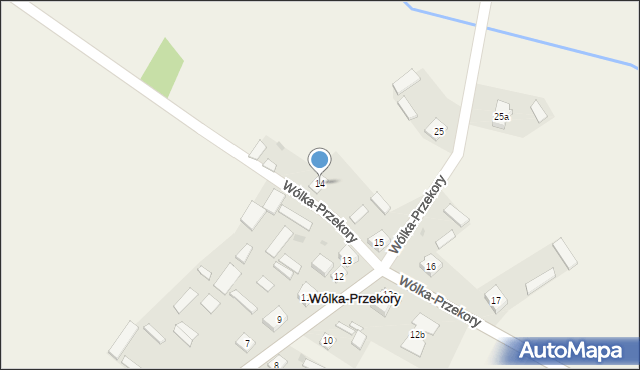 Wólka-Przekory, Wólka-Przekory, 14, mapa Wólka-Przekory