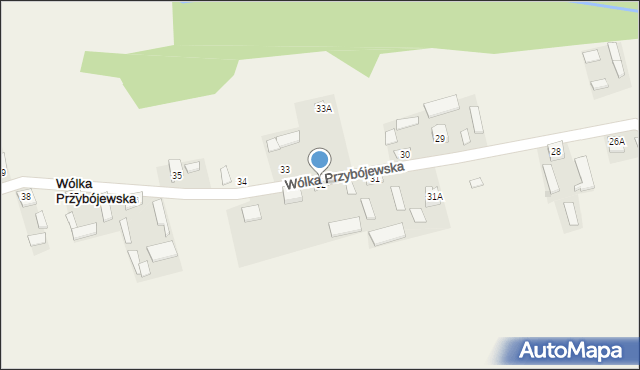 Wólka Przybójewska, Wólka Przybójewska, 32, mapa Wólka Przybójewska