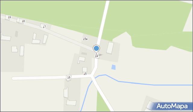 Wólka Rakowska, Wólka Rakowska, 14, mapa Wólka Rakowska