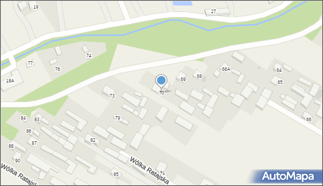 Wólka Ratajska, Wólka Ratajska, 70, mapa Wólka Ratajska