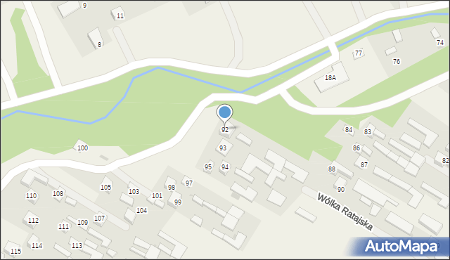 Wólka Ratajska, Wólka Ratajska, 92, mapa Wólka Ratajska