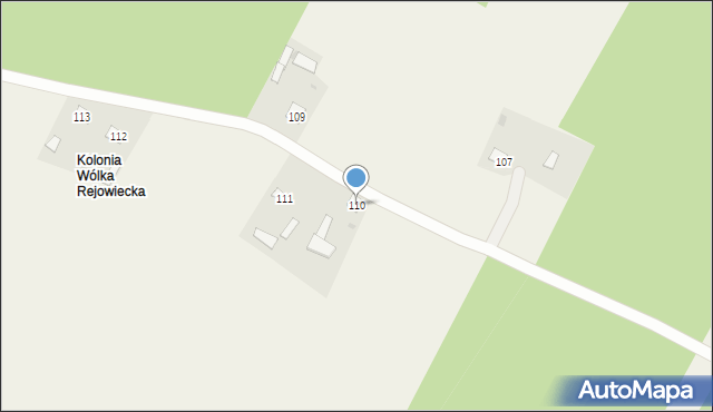 Wólka Rejowiecka, Wólka Rejowiecka, 110, mapa Wólka Rejowiecka