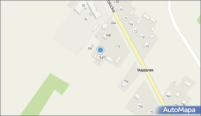 Wólka Rokicka, Wólka Rokicka, 71a, mapa Wólka Rokicka