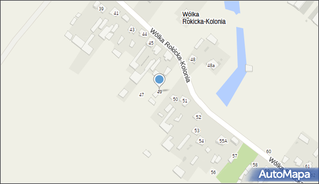 Wólka Rokicka-Kolonia, Wólka Rokicka-Kolonia, 49, mapa Wólka Rokicka-Kolonia