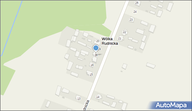 Wólka Rudnicka, Wólka Rudnicka, 18, mapa Wólka Rudnicka