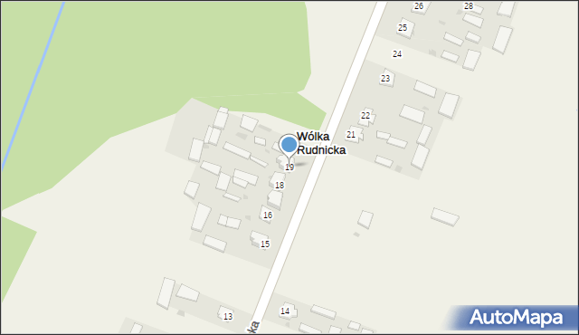 Wólka Rudnicka, Wólka Rudnicka, 19, mapa Wólka Rudnicka