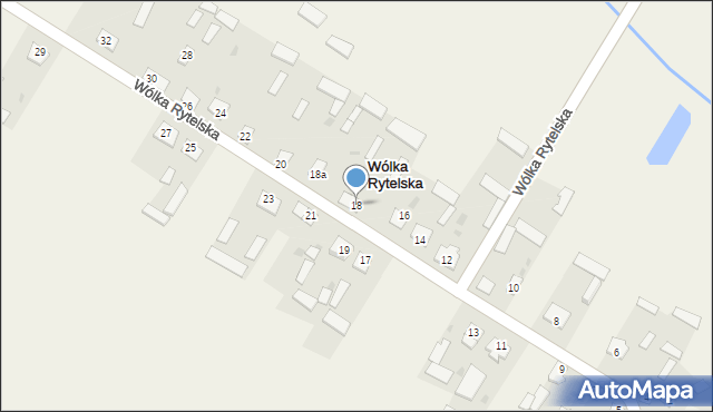 Wólka Rytelska, Wólka Rytelska, 18, mapa Wólka Rytelska