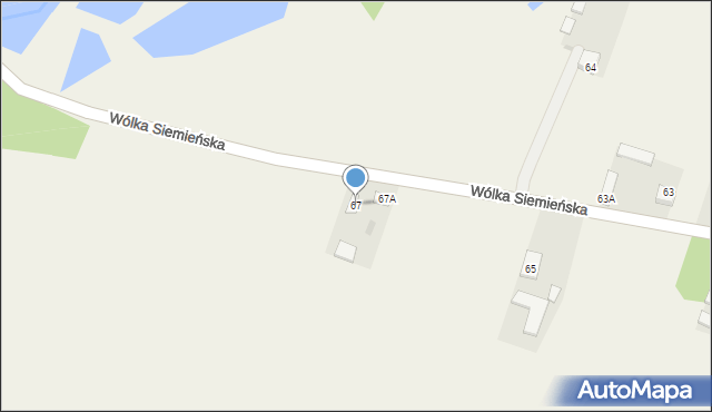 Wólka Siemieńska, Wólka Siemieńska, 67, mapa Wólka Siemieńska