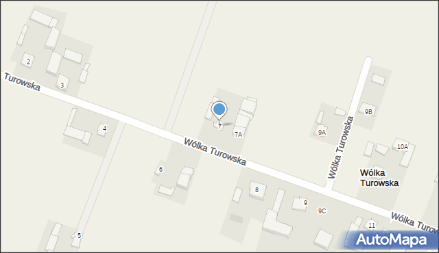 Wólka Turowska, Wólka Turowska, 7, mapa Wólka Turowska