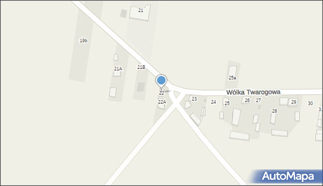 Wólka Twarogowa, Wólka Twarogowa, 22, mapa Wólka Twarogowa