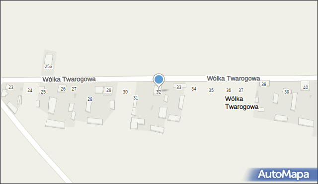Wólka Twarogowa, Wólka Twarogowa, 32, mapa Wólka Twarogowa
