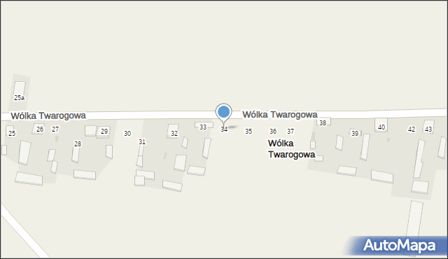 Wólka Twarogowa, Wólka Twarogowa, 34, mapa Wólka Twarogowa