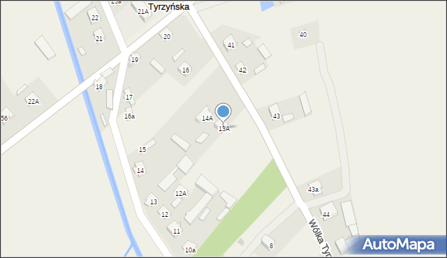 Wólka Tyrzyńska, Wólka Tyrzyńska, 13A, mapa Wólka Tyrzyńska