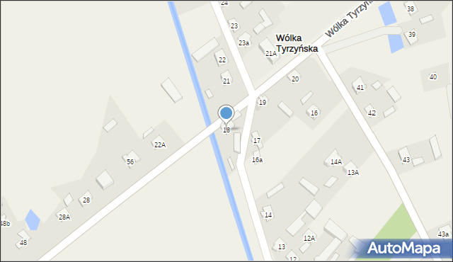 Wólka Tyrzyńska, Wólka Tyrzyńska, 18, mapa Wólka Tyrzyńska