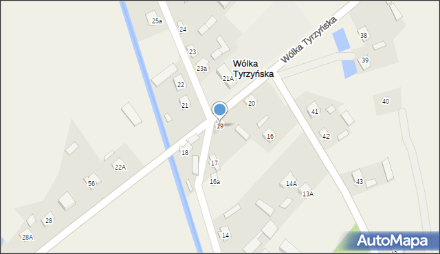 Wólka Tyrzyńska, Wólka Tyrzyńska, 19, mapa Wólka Tyrzyńska