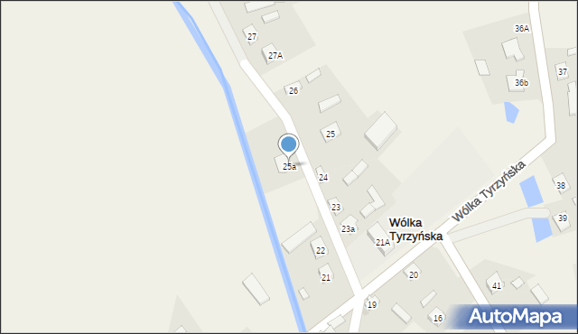 Wólka Tyrzyńska, Wólka Tyrzyńska, 25a, mapa Wólka Tyrzyńska