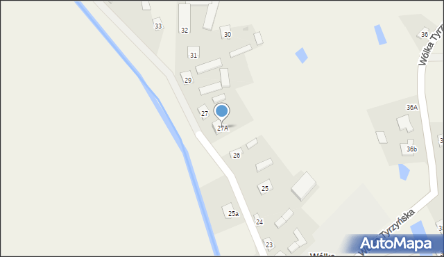 Wólka Tyrzyńska, Wólka Tyrzyńska, 27A, mapa Wólka Tyrzyńska