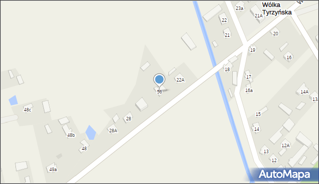 Wólka Tyrzyńska, Wólka Tyrzyńska, 56, mapa Wólka Tyrzyńska