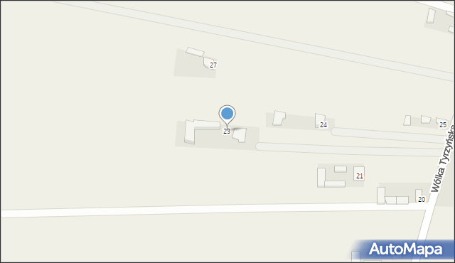 Wólka Tyrzyńska B, Wólka Tyrzyńska B, 23, mapa Wólka Tyrzyńska B