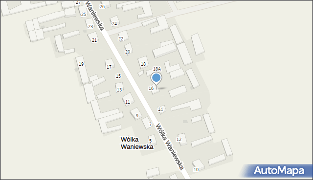 Wólka Waniewska, Wólka Waniewska, 16a, mapa Wólka Waniewska