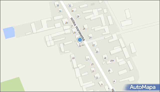 Wólka Waniewska, Wólka Waniewska, 21, mapa Wólka Waniewska
