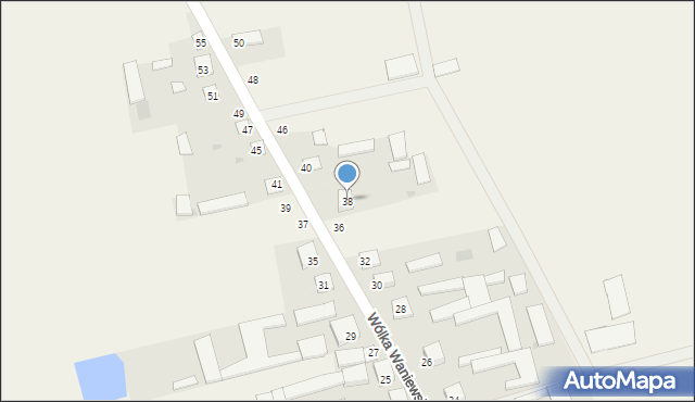 Wólka Waniewska, Wólka Waniewska, 38, mapa Wólka Waniewska
