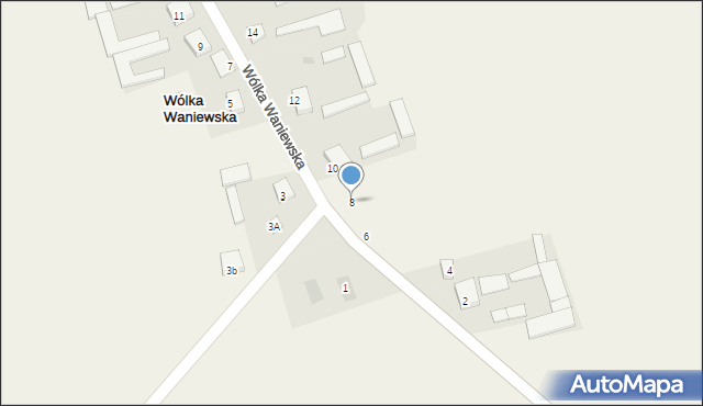 Wólka Waniewska, Wólka Waniewska, 8, mapa Wólka Waniewska