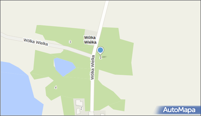 Wólka Wielka, Wólka Wielka, 1, mapa Wólka Wielka