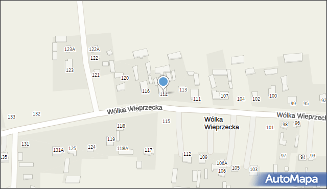 Wólka Wieprzecka, Wólka Wieprzecka, 114, mapa Wólka Wieprzecka