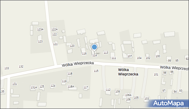 Wólka Wieprzecka, Wólka Wieprzecka, 114a, mapa Wólka Wieprzecka