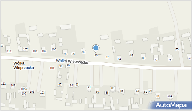 Wólka Wieprzecka, Wólka Wieprzecka, 90, mapa Wólka Wieprzecka