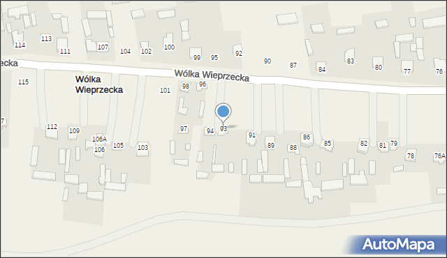 Wólka Wieprzecka, Wólka Wieprzecka, 93, mapa Wólka Wieprzecka