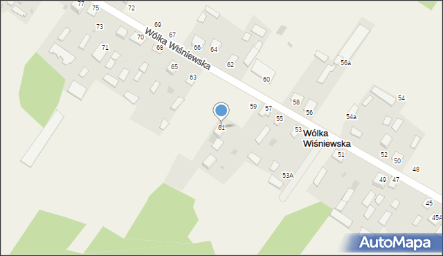 Wólka Wiśniewska, Wólka Wiśniewska, 61, mapa Wólka Wiśniewska