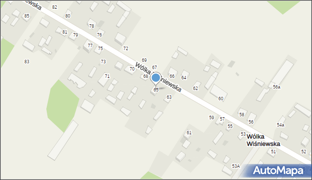 Wólka Wiśniewska, Wólka Wiśniewska, 65, mapa Wólka Wiśniewska