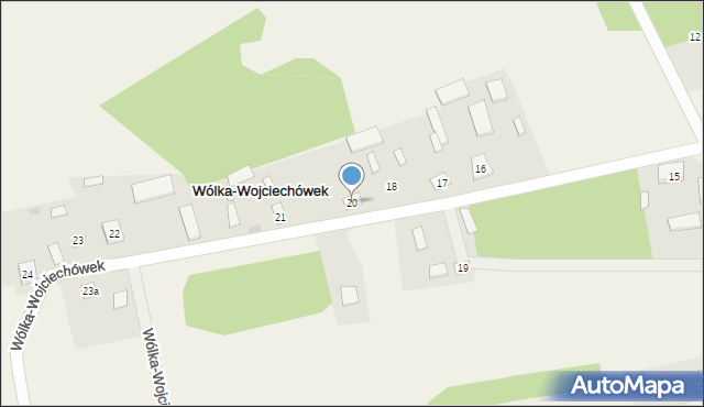 Wólka-Wojciechówek, Wólka-Wojciechówek, 20, mapa Wólka-Wojciechówek