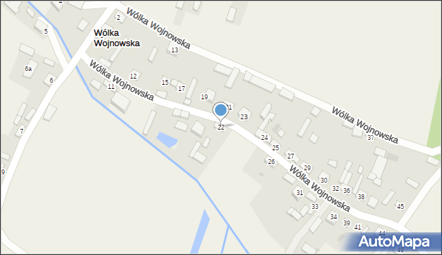 Wólka Wojnowska, Wólka Wojnowska, 22, mapa Wólka Wojnowska