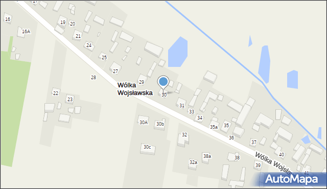 Wólka Wojsławska, Wólka Wojsławska, 30, mapa Wólka Wojsławska