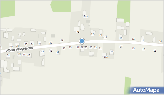Wólka Wołyniecka, Wólka Wołyniecka, 29, mapa Wólka Wołyniecka