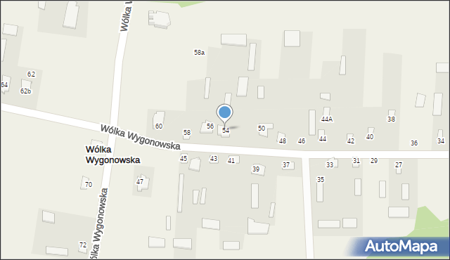 Wólka Wygonowska, Wólka Wygonowska, 54, mapa Wólka Wygonowska