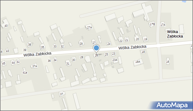 Wólka Zabłocka, Wólka Zabłocka, 26, mapa Wólka Zabłocka