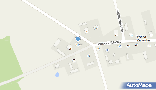 Wólka Zabłocka-Kolonia, Wólka Zabłocka-Kolonia, 68A, mapa Wólka Zabłocka-Kolonia