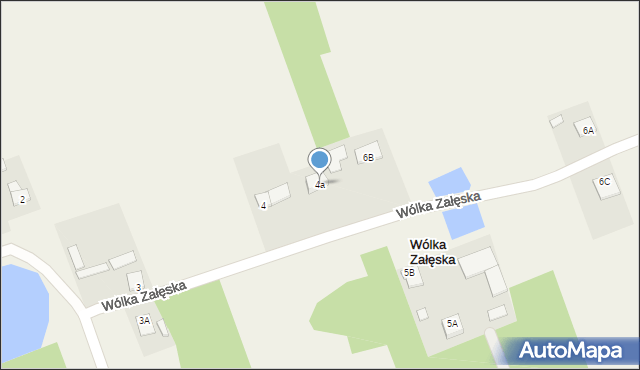 Wólka Załęska, Wólka Załęska, 4a, mapa Wólka Załęska