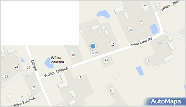 Wólka Zaleska, Wólka Zaleska, 14, mapa Wólka Zaleska