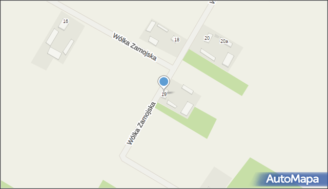Wólka Zamojska, Wólka Zamojska, 19, mapa Wólka Zamojska