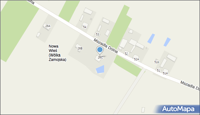 Wólka Zamojska, Wólka Zamojska, 26C, mapa Wólka Zamojska